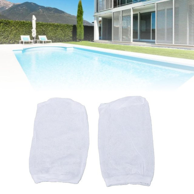 30 Stück Igeteck Pool Skimmer Filter Socken aus Kunststoff, feinmaschige Filtereinlagen für Einbau- und Oberflächen-Schwimmbäder, Weiß und Grau - Bild 1