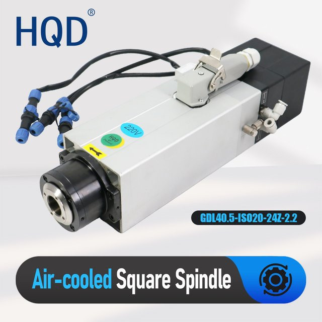 HQD ATC Spindelmotor 2200W für Holz, Aluminium und Weichmetall, ISO20, 18000-24000 U/min, 2,2kW AC, 200-240V, 1,17Nm - Bild 1