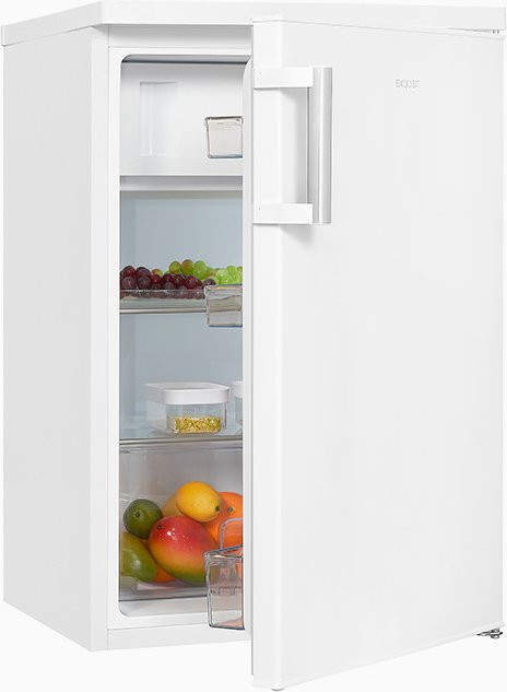 Exquisit Kühlschrank KS516-4-H-010D in Weiss, Standgerät mit LED-Innenbeleuchtung und Flaschenregal, B/T/H: 57,5 x 60,0 x 142,0 cm - Bild 1