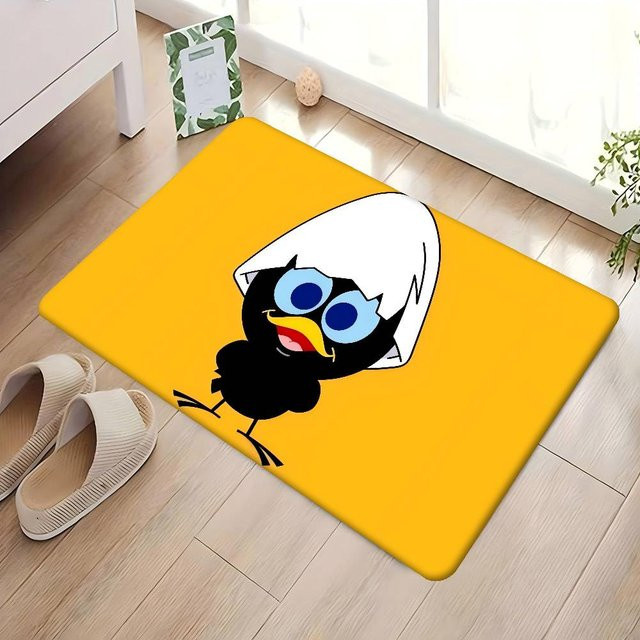 C-Calimero Fußmatte im nordischen Stil, gelb, rutschfest und waschbar, B/T: 60 x 90 cm - Bild 1