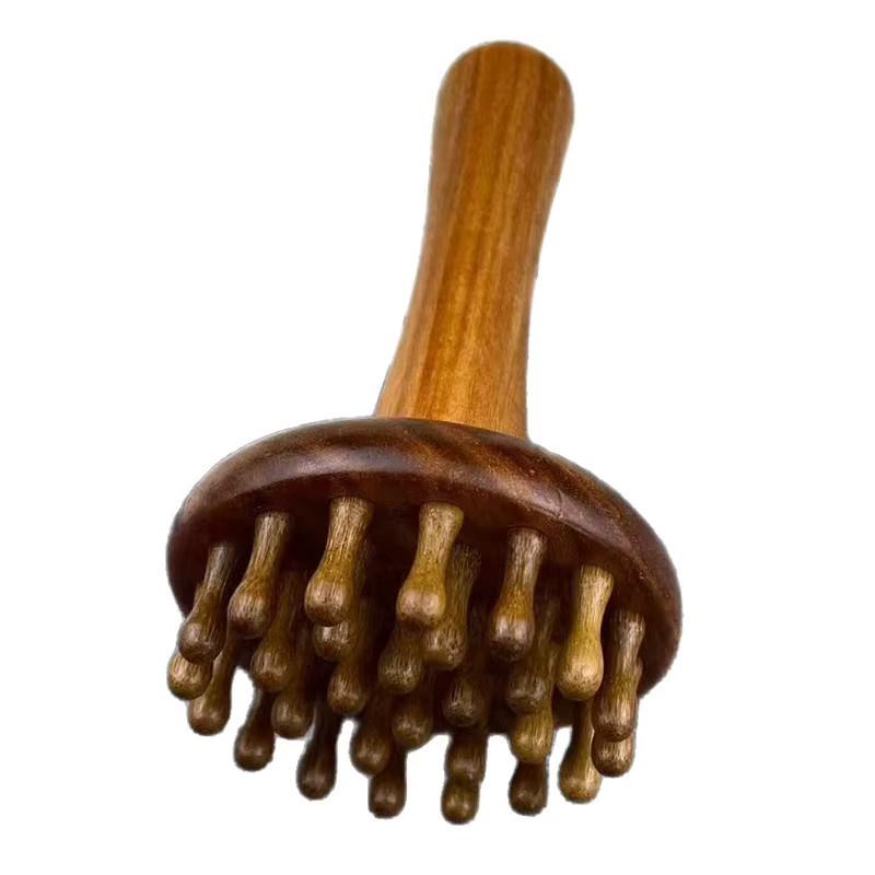 Meridian Gua Sha Massagebürste aus Sandelholz, Unisex - Bild 5