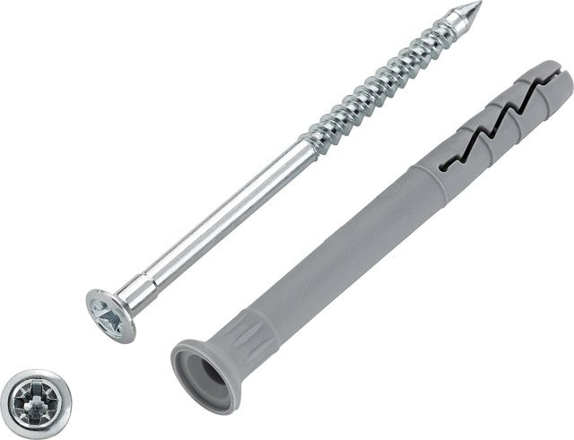 LUX-TOOLS Nageldübel aus Nylon in Grau, 50 Stück, Nagel Ø 8 mm x 80 mm - Bild 1