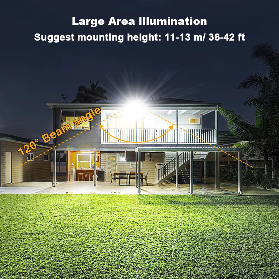 PARKSON LED-Flutlicht für den Außenbereich in Schwarz mit 72 LEDs, IP66 wasserdicht Reflektorstrahler aus Aluminium - Bild 5