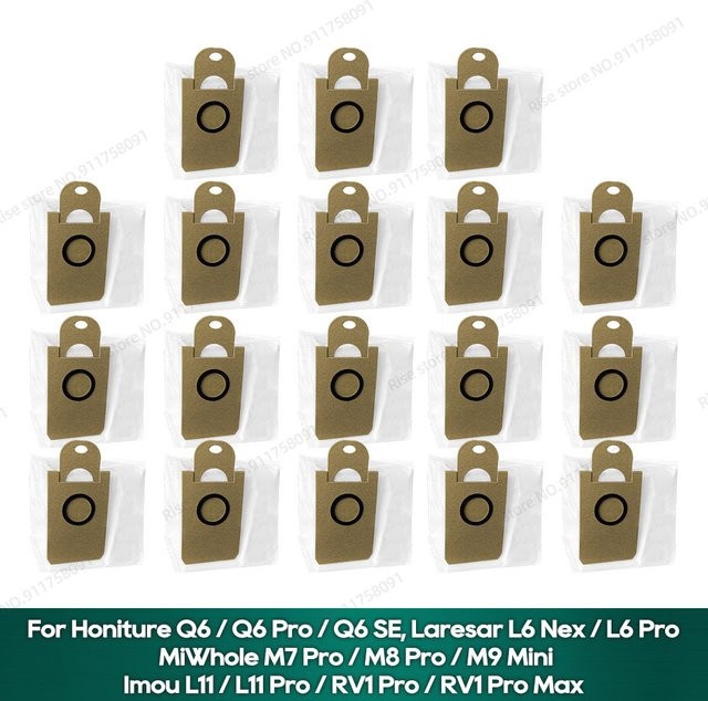 OSSIEAO Staubbeutel in Weiß kompatibel für Honiture Q6, Q6 Pro, Q6 SE, Laresar L6 Nex, L6 Pro, Imou L11, L11 Pro, RV1 Pro Max und MiWhole M9 Mini - Bild 1