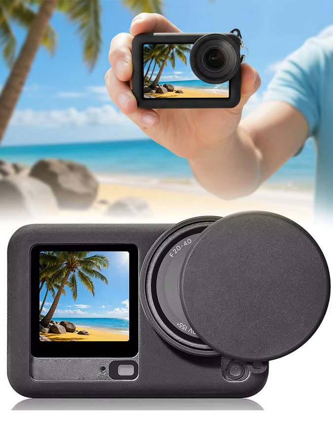 DJI Osmo Action 6 Silikonhülle mit Objektivschutzkappe in Schwarz - Bild 7