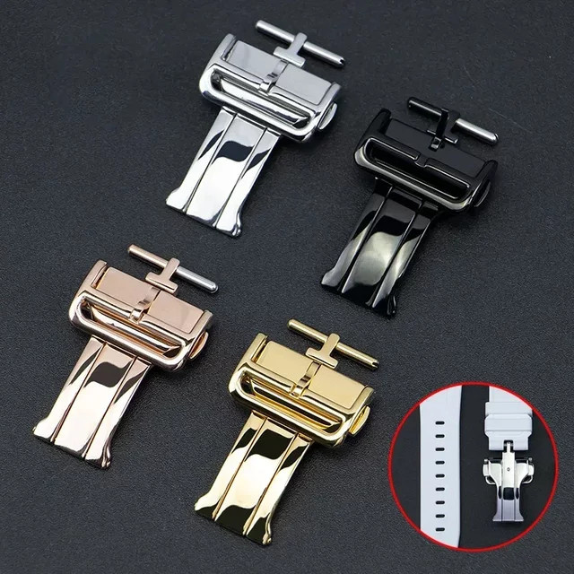 Geekthink Uhrenarmband Schmetterlingsschließe, Edelstahl, Unisex - Bild 1