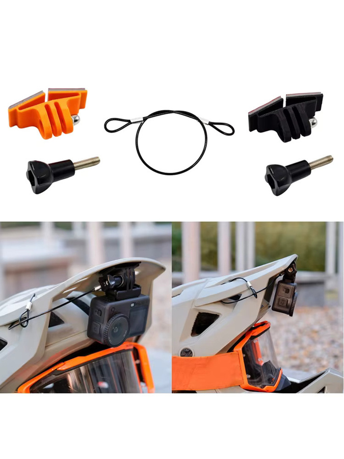 Universelle Downhill-Helm-Visierhalterung für DJI Action 3, Action 4 und Action 5 Pro inklusive Sicherheitsseil - Bild 5