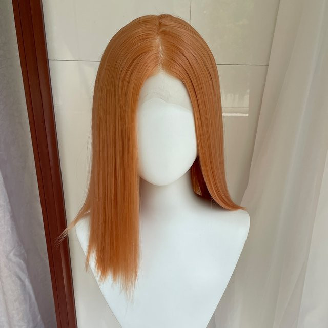 Artjosy Perücke, hellorange, schulterlang, synthetisch, Damen - Bild 1