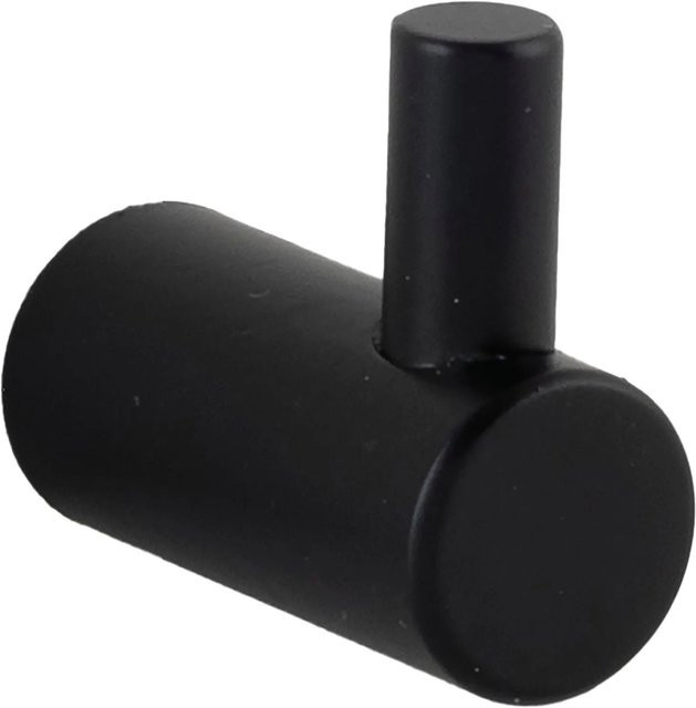 Technik Team Mantelhaken Ersa aus Stahl in Schwarz Matt, Breite: 16 mm, Höhe: 31 mm - Bild 1