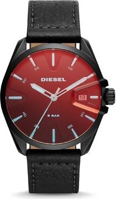 Diesel Armbanduhr, Quarz, Lederarmband, Schwarz, Unisex - Bild 1
