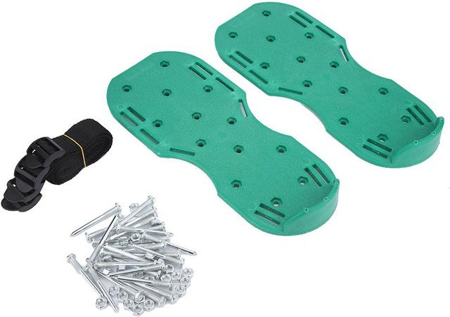 TOMTOP JMS Rasenbelüfter Schuhe mit Spikes in Blau und Grün zur Bodenbelüftung für den Garten - Bild 1