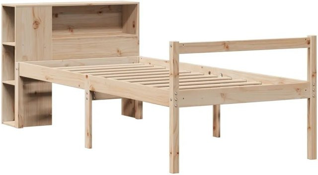 vidaXL Bücherregalbett aus Massivholz Kiefer in Braun, B/T/H: 75 x 24 x 190 cm - Bild 1