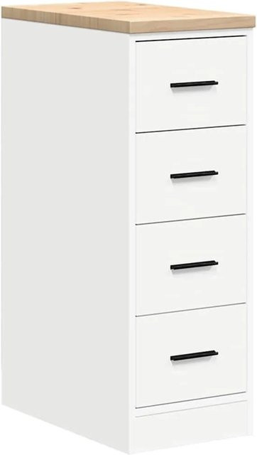 vidaXL Garagen-Aufbewahrungsschrank aus Kiefernholz in Weiß, B/T/H: 30 x 51 x 85 cm - Bild 1