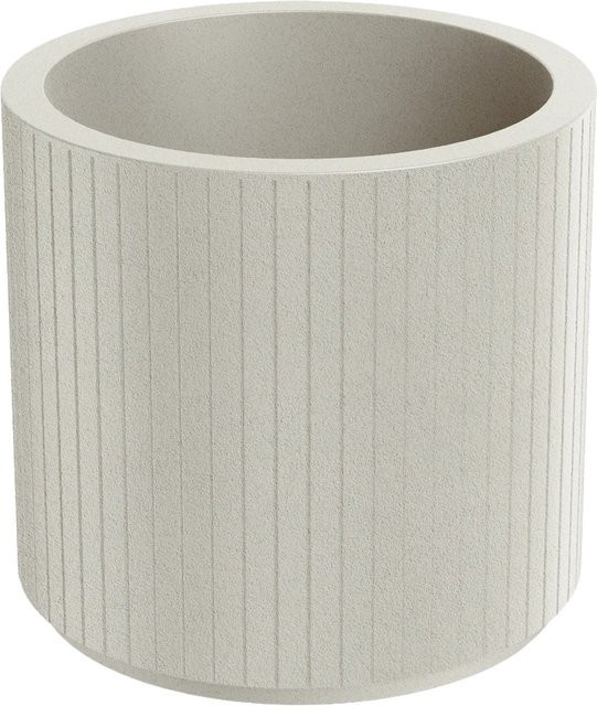 Prosperplast Blumentopf Coro in Sand, modern und gerippt, Durchmesser: 48 cm, Höhe: 45 cm - Bild 1