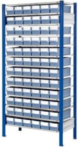 Kappes Steckregal RasterPlan Mod. 31 mit Volumenkästen in Taubenblau, B/T/H: 200 x 100 x 40 cm - Bild 1