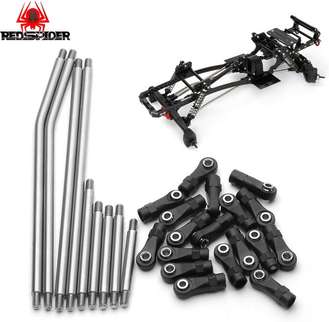 RS RC LCG Trägerrahmen Edelstahlgestänge Verbindungsstange Zugstange, Chassis Kit, Metall - Bild 1