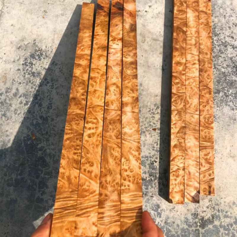 Handgefertigter DIY Kampferholzblock mit Wurzel in Gold und Braun, Länge: 300 mm - Bild 3