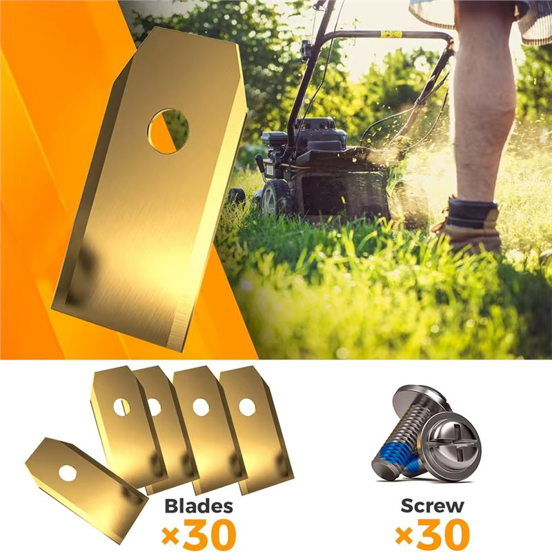 ECOVACS A76I Ersatzklingen Set mit Schrauben, 30 Stück, Gold - Bild 2