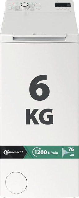Bauknecht Toplader-Waschmaschine WAT Smart Eco 12C in Weiss mit 6 kg Kapazität, 1200 U/min und Breite: 40 cm - Bild 1