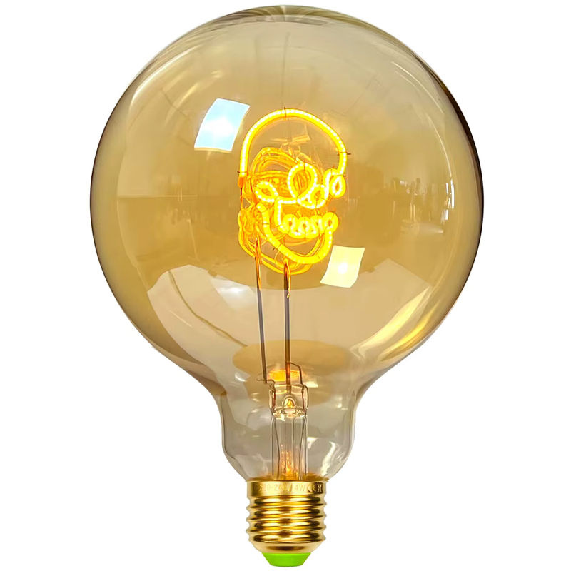 TIANFAN Vintage LED-Birne G125 Globus Edison-Stil, dimmbar, E27, 4 W, transparent - Bild 2