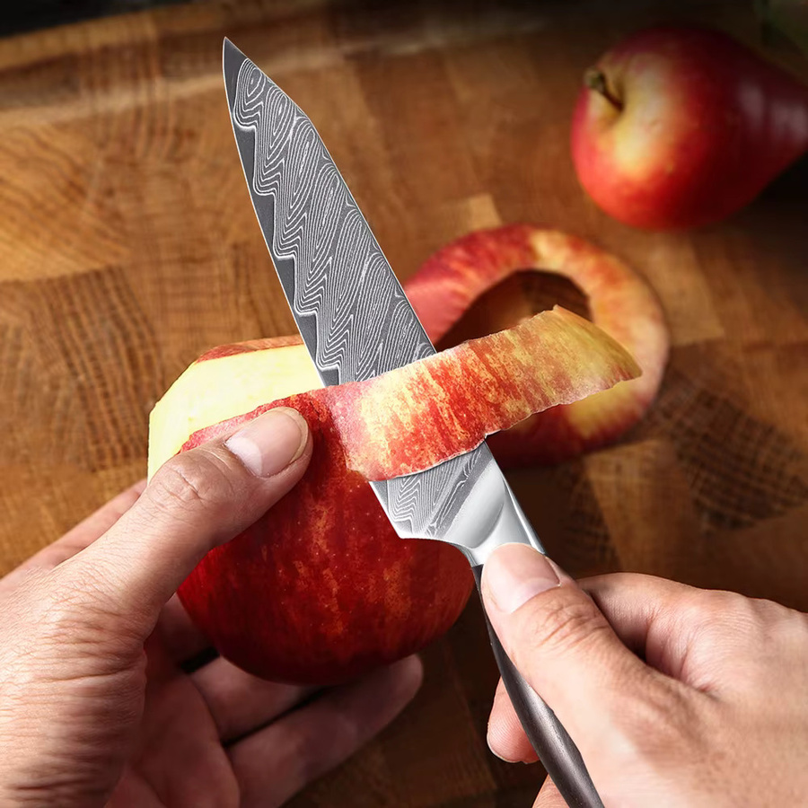 YIZEMA Professionelles Damaststahl Küchenmesser als Paring Knife für Obst, Gemüse und Fleisch, 12,7 cm - Bild 3