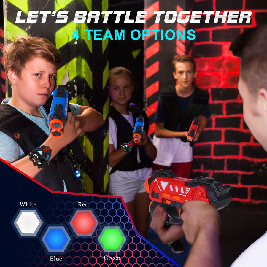 VATOS Infrarot-Laser-Tag-Waffenspiel, 4 x Westen, ab 3 Jahren - Bild 2