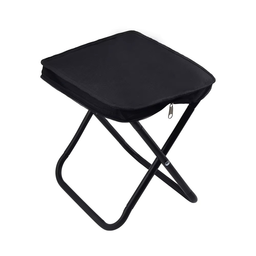 RESISTLAND Camping Klappstuhl Handhocker in Schwarz für Outdoor, Strand und Angeln - Bild 6