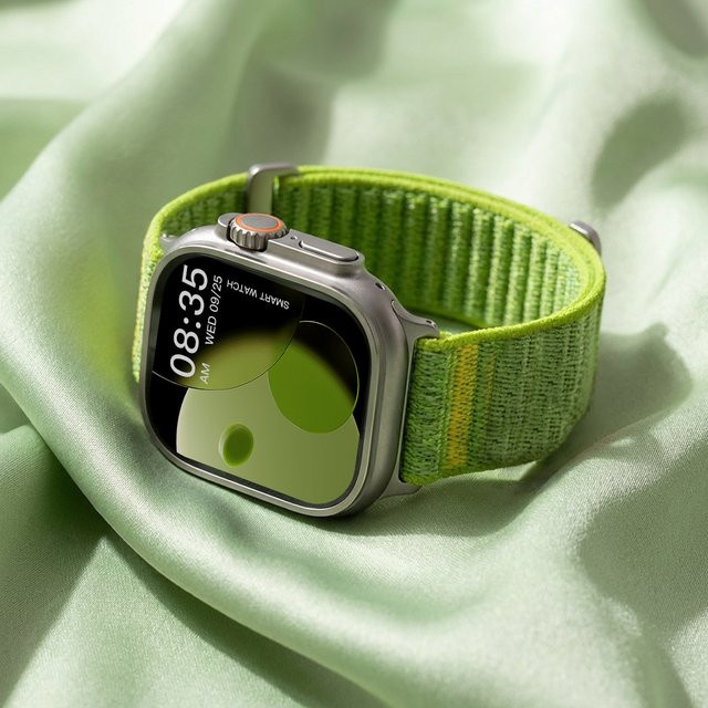OAKCHARM Uhrenarmband Nylon, Bergmuster, grün - Bild 1