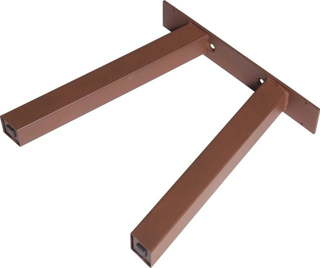 dieda Bankuntergestell A-Form aus Stahl in Braun mit Rostoptik, B/T/H: 40 x 42 x 40 cm - Bild 1