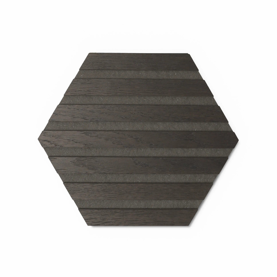 Denpanels Designpaneele Hexagon Geräucherte Eiche Schwarz MDF, 3 Stück, B: 26,7 cm, H: 30,8 cm - Bild 2