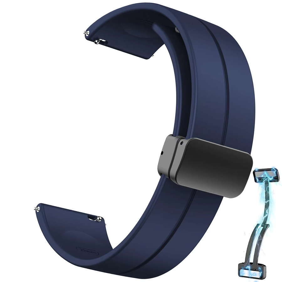 COROS Uhrenarmband Silikon, magnetisches D-Schnallenband, Schwarz, Unisex - Bild 3