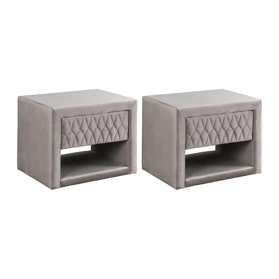 Nachttisch Daniele von Vente-unique in Beige mit 50 cm Breite - Bild 2