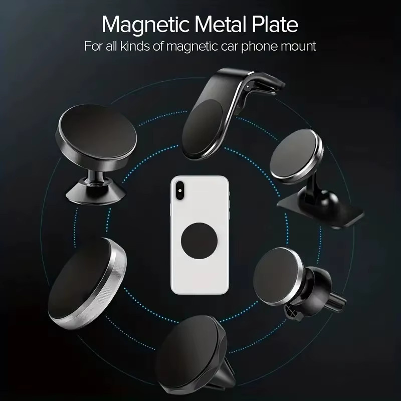 10 Stück Metallplatten in Schwarz für magnetische Auto- und Schreibtisch-Handyhalterungen sowie Tablets - Bild 6