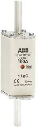 ABB NH-Sicherung Größe 1X, 100A, 500V, Weiß - Bild 1
