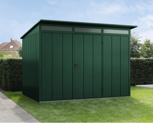 Hörmann Gerätehaus Elegant mit Pultdach und Einzeltür in Moosgrün, B/H/T: 302,8 x 232,3 x 238 cm - Bild 2