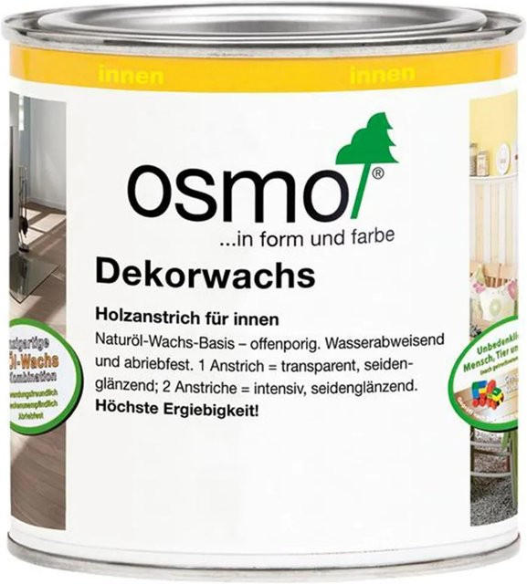 Osmo Dekorwachs Transparent Farblos 375 ml wasserabweisend und lebensmittelecht - Bild 1