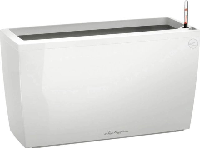 Lechuza Pflanzgefäß Cararo Premium Weiß hochglanz B: 75 cm, T: 30 cm, H: 75 cm - Bild 1