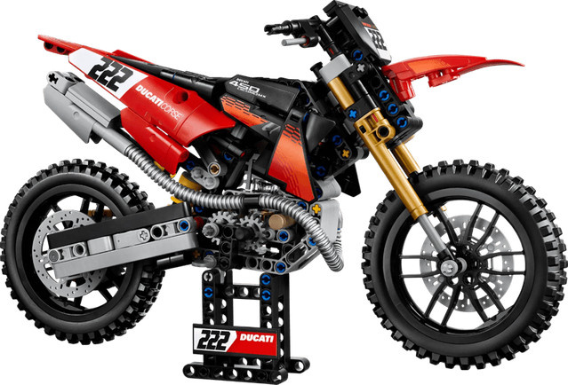 LEGO Technic Ducati Desmo450 MX Factory Motorrad, Fahrzeuge, ab 10 Jahre - Bild 3