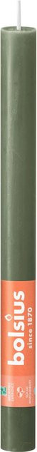Bolsius Haushaltskerze Rustik Shine Frische Olive in Grün, Durchmesser: 23 mm, Höhe: 270 mm - Bild 1
