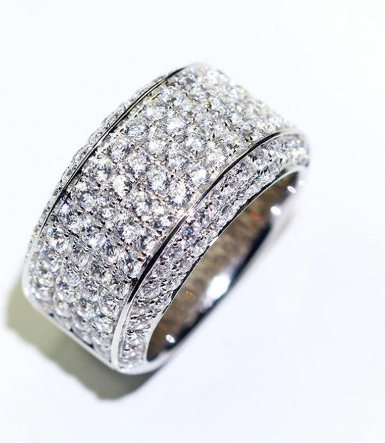 YIRAN Jewelry Ring, Silber, Zirkonia, Unisex - Bild 1