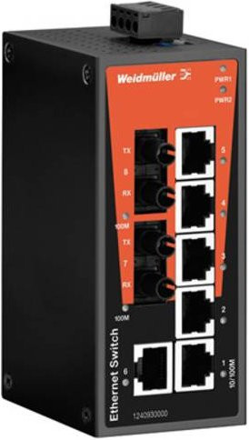 Weidmüller Industrial Ethernet Switch IE-SW-BL08T-6TX-2ST Schwarz - Bild 1