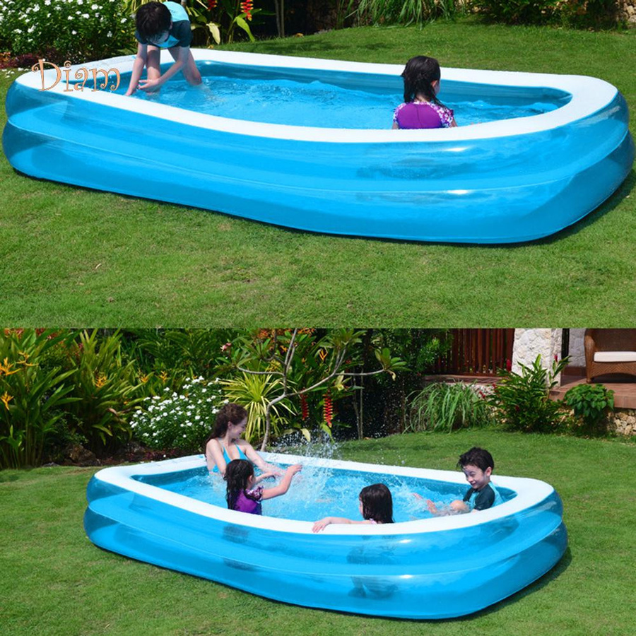 K&J Aufblasbares Schwimmbecken für Kinder und Erwachsene aus PVC, B/T/H: 110 x 88 x 33 cm - Bild 3