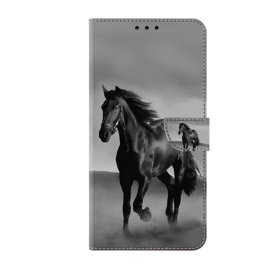 A Steed Dark Horse Handyhülle aus Leder für iPhone Samsung Xiaomi Redmi Motorola Nokia Sony LG Oppo A58 5G - Bild 2