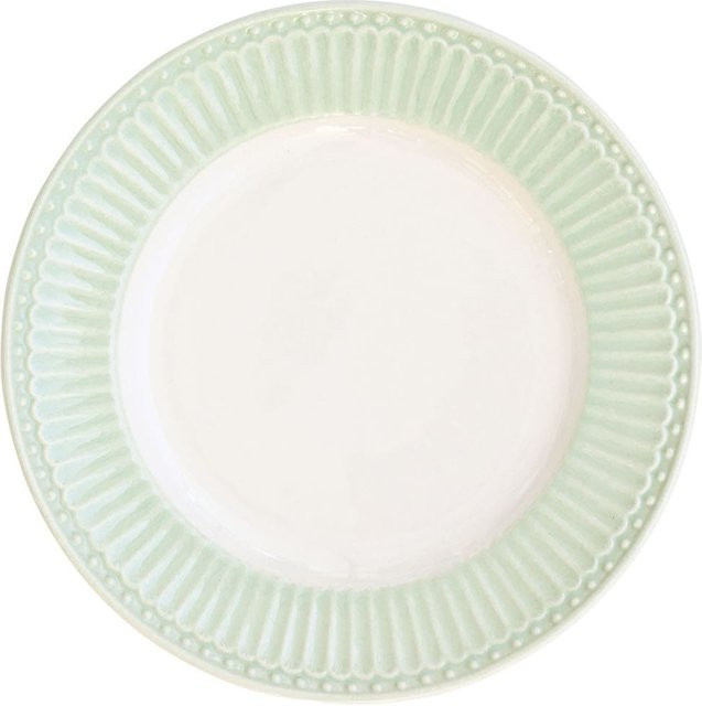 Greengate Alice Dessertteller aus Porzellan in Pale Green - Bild 1