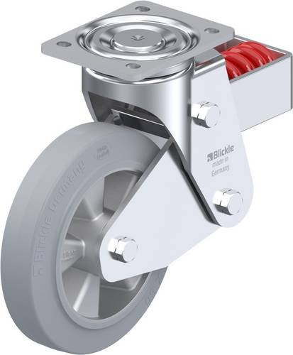 Blickle LHF-ALEV 200K-SG Lenkrolle gefedert, Farbe Grau, Rad-Durchmesser: 200 mm, Tragfähigkeit: 500 kg - Bild 1
