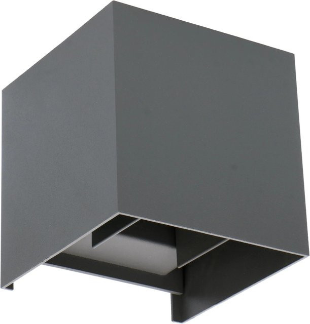 LED's light Außen-Wandleuchte Eckig in Anthrazit mit Up-Down Lichteffekt und warmweißem LED-Licht, B/T/H: 10,6 x 10,5 x 10,5 cm - Bild 1