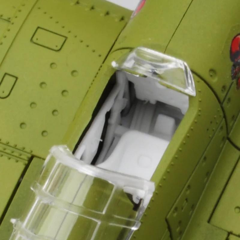 Fashnics 4D Modellflugzeug Militärmodell Jäger Zusammenbau Blöcke grün - Bild 4