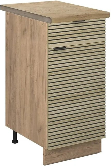 Vicco Küchenunterschrank Fame-Line Schubladenschrank in Eiche, Breite: 40 cm, Höhe: 82 cm, Tiefe: 60 cm - Bild 1