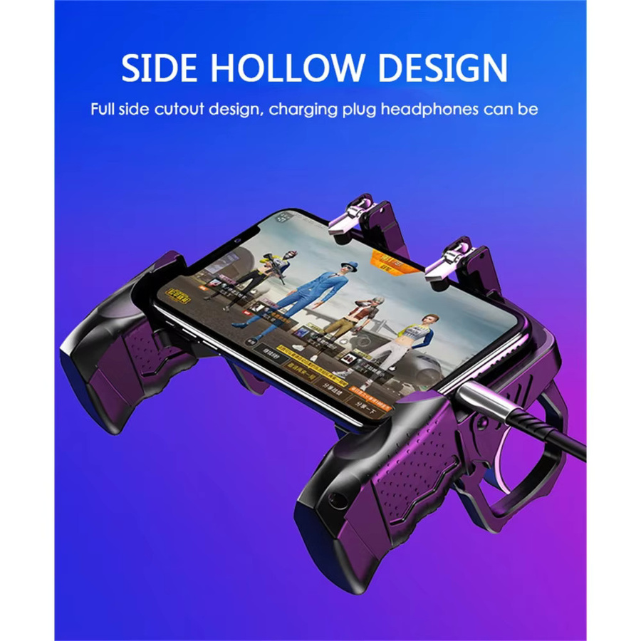 TECTINTER K21 Mobiler Spiele-Controller für PUBG mit L1 R1 Trigger und Joystick in Schwarz für iPhone und Android-Smartphones - Bild 2