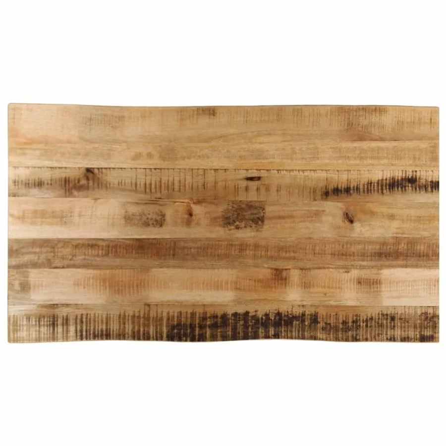 vidaXL Tischplatte aus Mango Massivholz mit Baumkante, Braun, B: 110 cm, T: 60 cm, H: 2,5 cm - Bild 2